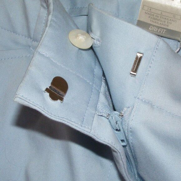 new Nike Golf Shorts, 14, Light Blue, Zipper/Clasp, Pockets, stretch - Picture 12 of 16